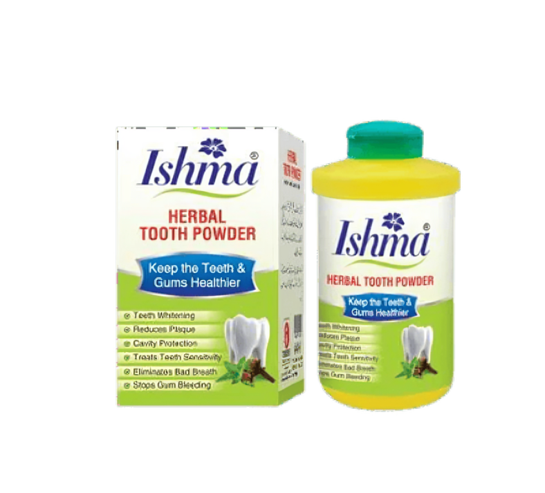 Ishma Herbal Tooth Powder - Natural Whitening & Refreshing Dental Care